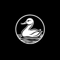 Duck, Black and White Vector illustration