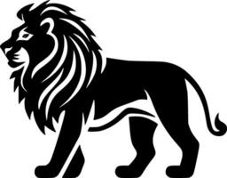 Lion - Black and White Isolated Icon - Vector illustration