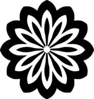 Mandala, Black and White Vector illustration