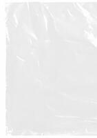 plastic cellophane bag on white background. The texture looks blank and shiny. The plastic surface is wrinkly and tattered making abstract pattern. photo