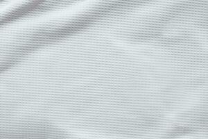 White sports clothing fabric football shirt jersey texture abstract background photo