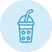 Iced Coffee Vector Icon Design Illustration