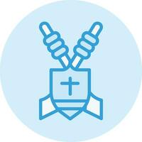Shield with spear Vector Icon Design Illustration