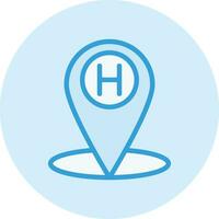 Hospital location Vector Icon Design Illustration