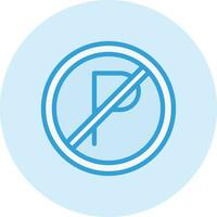 No parking Vector Icon Design Illustration