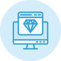 ilustración de diseño de icono de vector de diamante