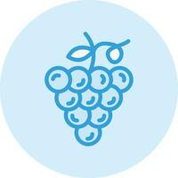 Ilustración de diseño de icono de vector de uvas