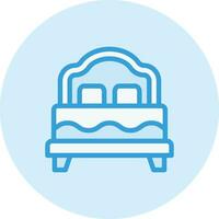Double Bed Vector Icon Design Illustration