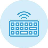 Wireless Keyboard Vector Icon Design Illustration