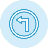 Left way Vector Icon Design Illustration