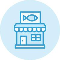 Fish shop Vector Icon Design Illustration