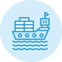 Cargo ship Vector Icon Design Illustration