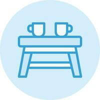 Tea Table Vector Icon Design Illustration