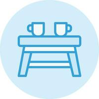 Tea Table Vector Icon Design Illustration