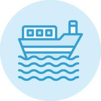 Ilustración de diseño de icono de vector de barco