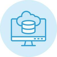 Cloud database Vector Icon Design Illustration