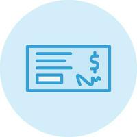 Bank cheque Vector Icon Design Illustration