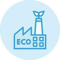 ilustración de diseño de icono de vector de fábrica ecológica