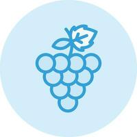 Ilustración de diseño de icono de vector de uvas