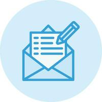 Write Mail Vector Icon Design Illustration