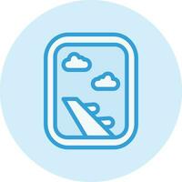 Airplane Window Vector Icon Design Illustration