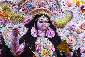 Devi Durga is the Fierce and compassionate Hindu goddess, embodiment of strength and divine grace photo