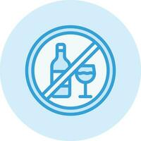 No alcohol Vector Icon Design Illustration