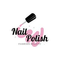 Beauty Nail Care Logo Vector Illustration Design Template