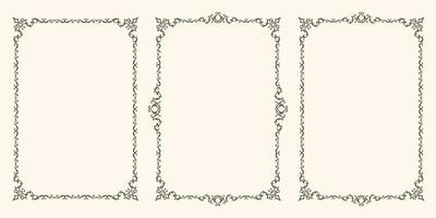 Set of vintage vector frames. A set of beautiful vector frames with swirls