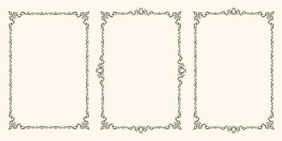 Set of vintage vector frames. A set of beautiful vector frames with swirls