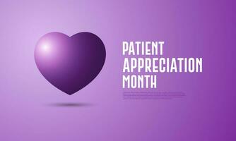 Happy Patient Appreciation Month Background Vector Illustration