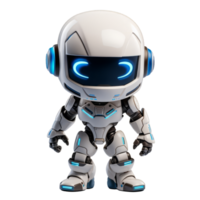 AI generated 3D Render White Robot png