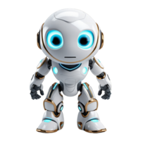 AI generated 3D Render White Robot png