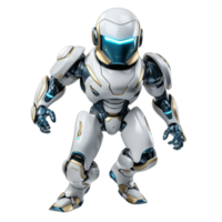 ai gerado 3d render branco robô png