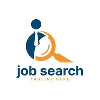 Job search Logo Design Modern and simple concept For Hiring and Recruitment Business Corporate vector