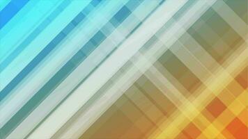 Blue and orange diagonal stripes abstract video animation