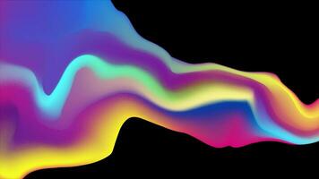 Colorful liquid holographic wave abstract video animation