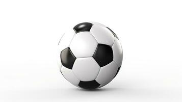 AI generated Soccer Ball on White Background. Football, Sport, Play, Workout, Healthy Life, Game photo