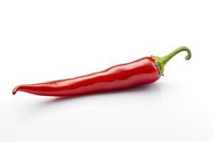 AI generated A Red chili pepper is isolated on a white background. AI Generated photo