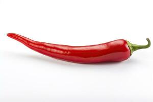 AI generated A Red chili pepper is isolated on a white background. AI Generated photo