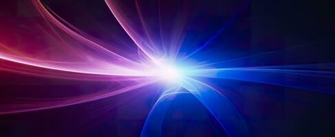 AI generated Neon colored glowing high energy singularity in space, 3D rendering. AI Generated photo
