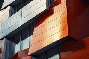 AI generated Abstract Architecture and modern facade. AI Generated photo