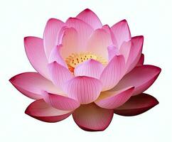 AI generated Lotus flower on white background. AI Generated photo