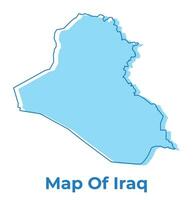 Irak sencillo contorno mapa vector ilustración