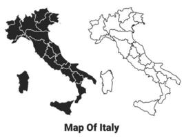 vector negro mapa de Irlanda país con fronteras de regiones