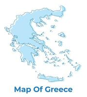 Greece simple outline map vector illustration