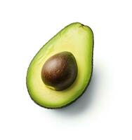 AI generated Avocado on white background. AI Generated photo