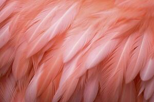 AI generated Flamingo Feather background. AI Generated photo
