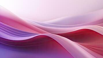 AI generated Abstract 3D image of digital waves in shades of pink and purple. AI Generated photo