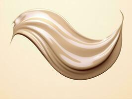 AI generated Liquid foundation splash element, fluid cosmetic cream 3d rendering. AI Generated photo